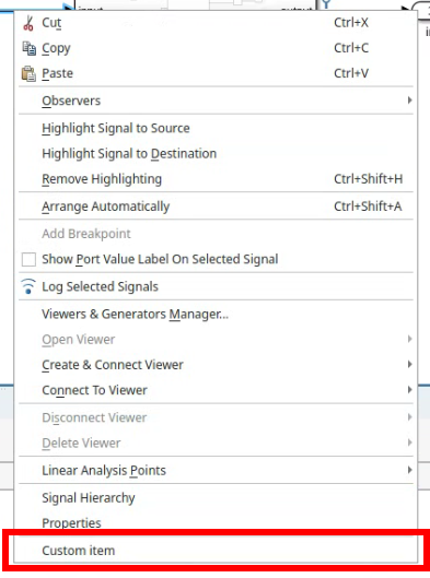 Simulink Custom Context Menu Item